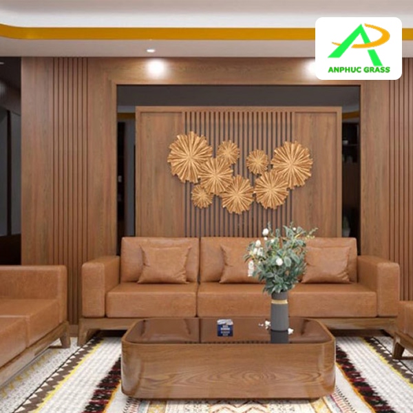 ốp phòng khách bằng tấm PVC